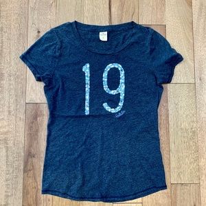 Hollister Sequin Detail Navy Heather Tee